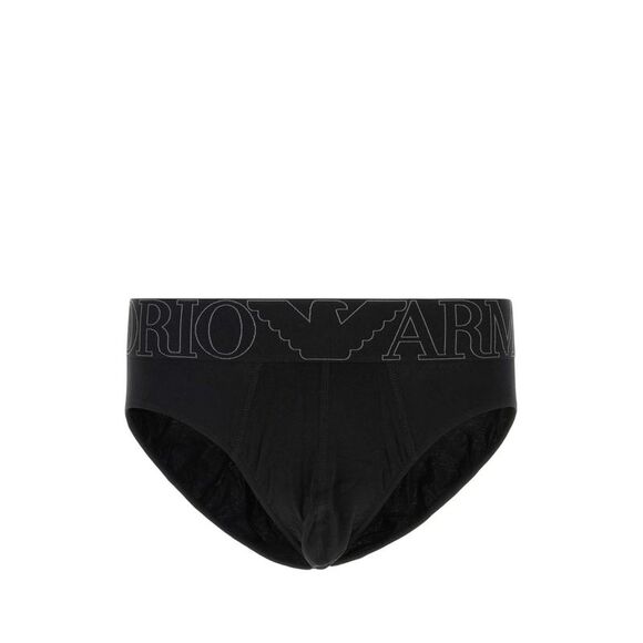 Emporio Armani Men Black Stretch Cotton Brief